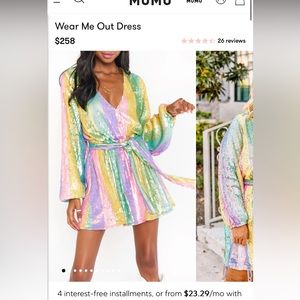 Show Me Your MuMu multicolored sequin dress